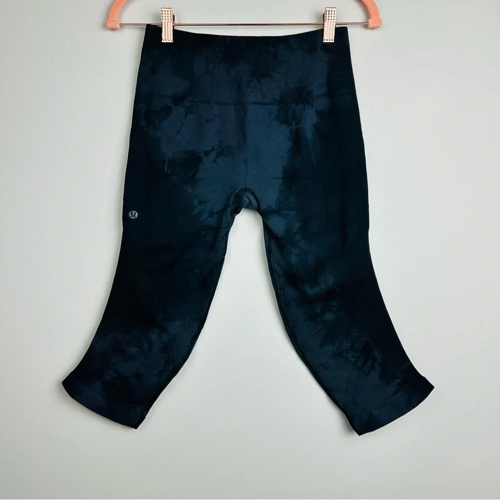 Lululemon Flow & Go Crop High Rise Seamless Leggings Tie Dye